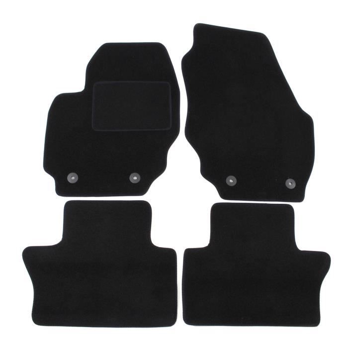 Tapis de sol - Volvo - V70 - Velours noir - 4 pièces - Ajustement précis