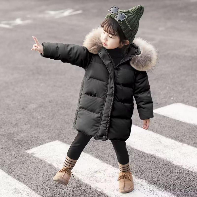Winter Down Thick Warm Jacket Girls Waterproof Hooded Coat Children Outerwear Clothing Teenage Kids Parka Snowsuit 2022