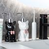 Modern Black White Cat and Dog Ceramic Lotion Bottle Home Disinfectant Refill Bottle Bathroom Accessory 3D Animal Soap Dispenser