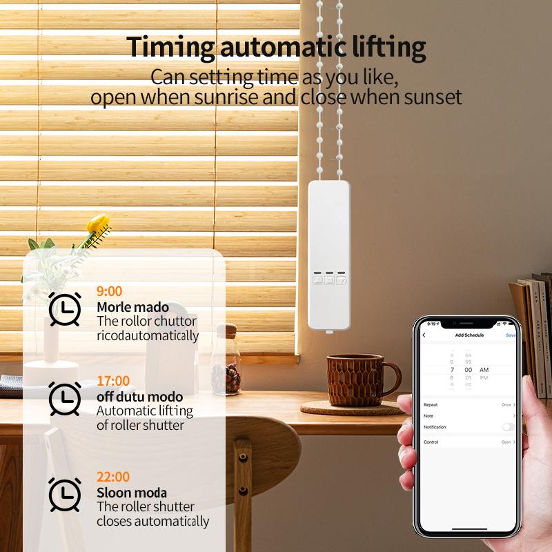 WiFi Tuya Smart Electric Blind Driver Motorized Chain Roller Timer With RF Remoteer Alexa Google Assistant Voice Control