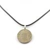 Stones and Minerals. United Kingdom 1 Shilling Coin Necklace Elizabeth II Black Cord.