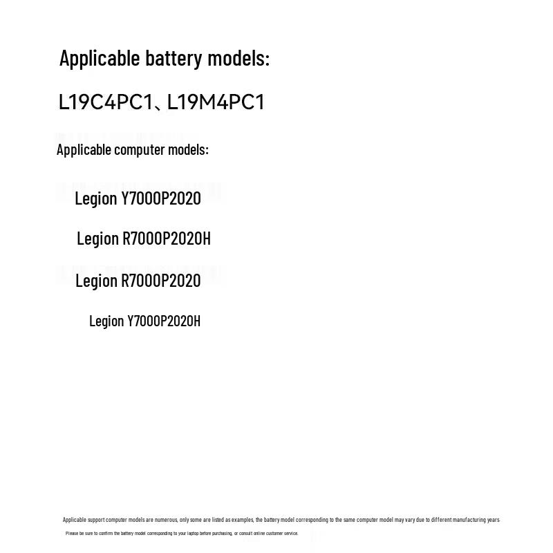 llano Replacement Laptop Battery for Lenovo Legion Y7000P/R7000P