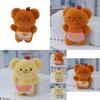 Adorable Butter Bear Plush Keychain Soft Cute Teddy Bear Bag Charm Keyring