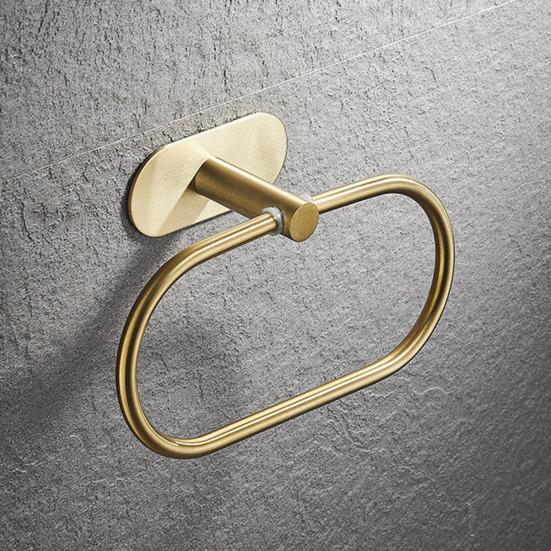 Роскошный настенный крючок для хранения полотенец с кольцом Прочный Легко чистить Простая установка