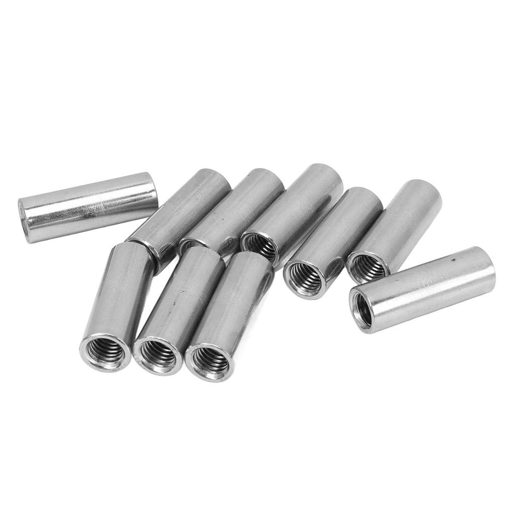 10 шт. Соединительная гайка с внутренней резьбой, круглый стержень, нержавеющая сталь 304, M10x1,5 14, длина 40 мм
