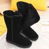 Women Classic Ladies Winter Snow Boots 2025 Waterproof Warm Leather Fur Plus Velvet Knee High Women Size 42 Women Platform Shoes