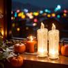 Crystal Candles LED Light Transparent Flameless Battery Power Lantern Night Lamp Wedding Party Birthday Xmas Halloween Decor