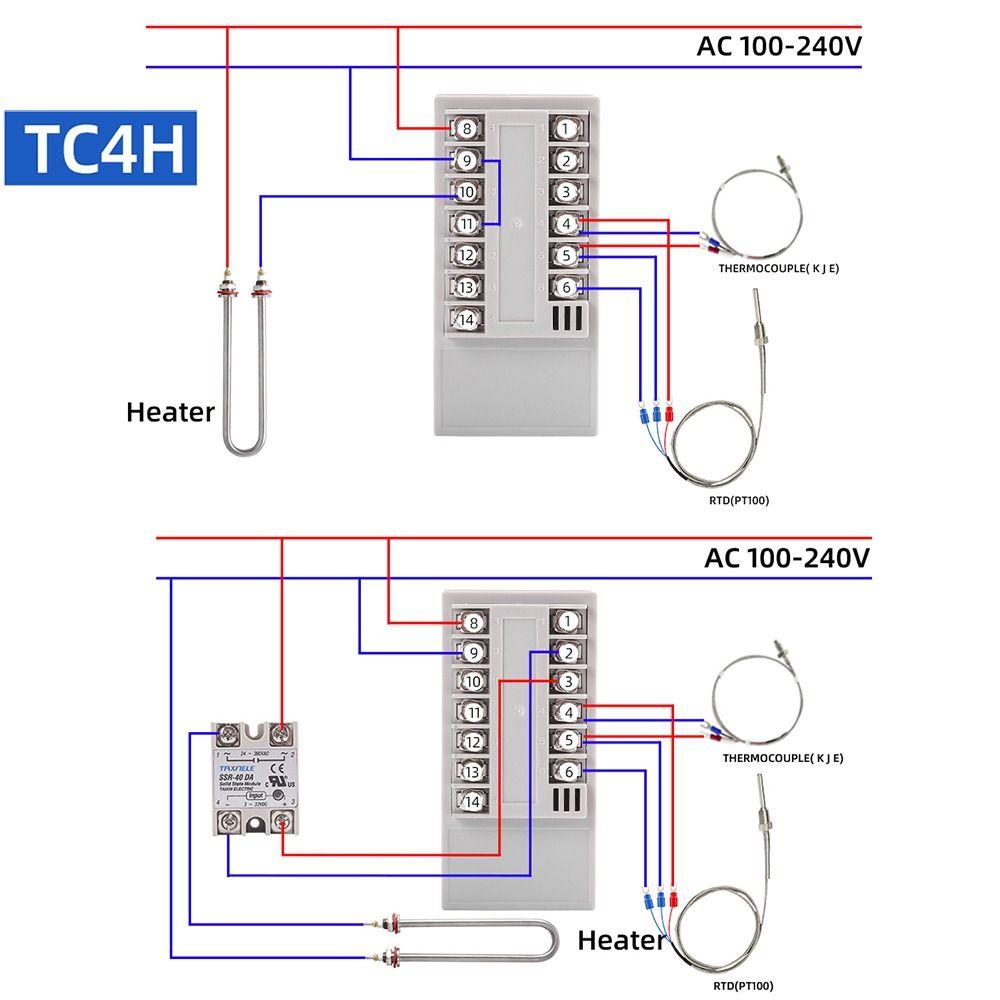 Высокоточный 110В 220В TC4S TC4H TC4L TC4M Цифровой ПИД-термостат Двойной SSR-реле Регулятор Контроллер температуры