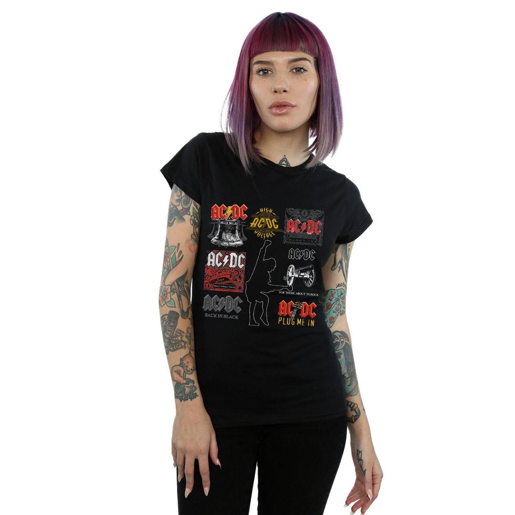 AC/DC Womens/Ladies Art Collection Cotton T-Shirt