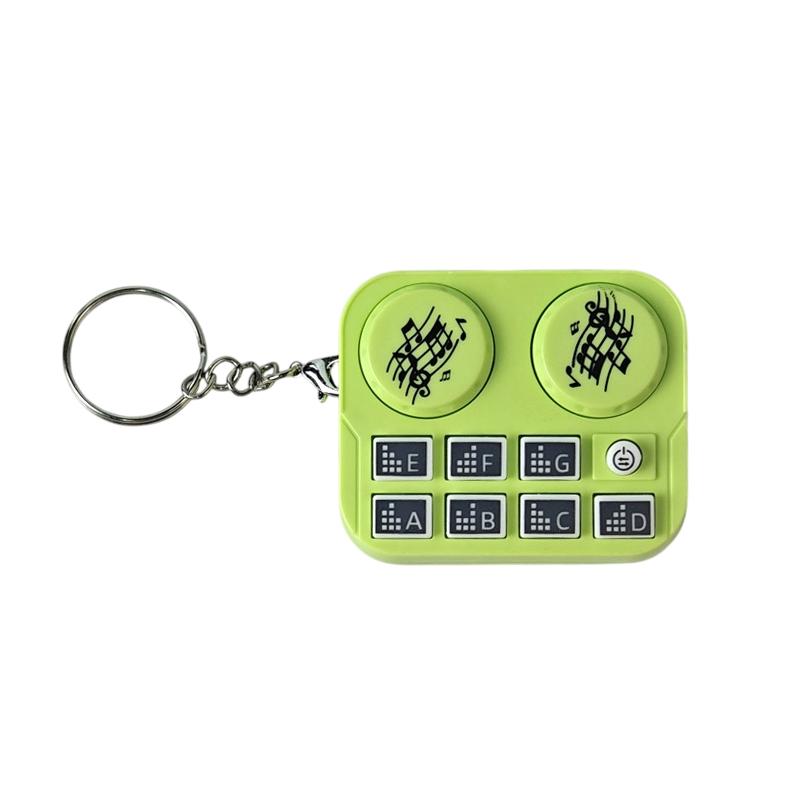 Creative Mini Dj Machine Music Keychain Funny Luminous Sound Toy Keyring Car Key Holder Bag Pendant Backpack Hanging Decoration