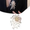 Handcrafted Pearls Brooch for Elegant Women Wedding Jewelry Suit Accessories Faux Pearls Lapel Pin for Evening Party