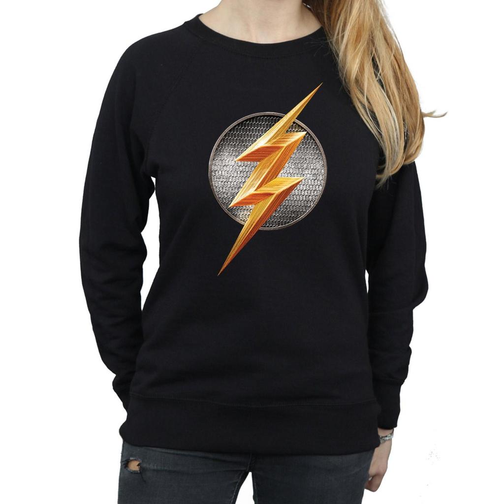 DC Comics Womens/Ladies Justice League Movie Flash Emblem Sweatshirt