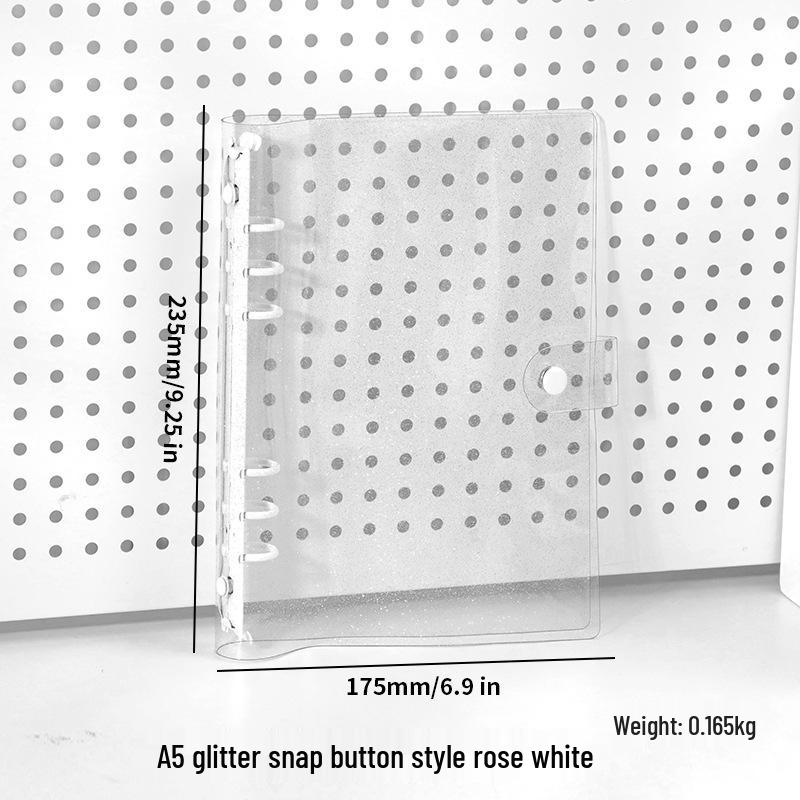 Прозрачный альбом с отрывными листами из ПВХ в корейском стиле формата А5/А6 и дневник ученика с 6 отверстиями