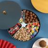Space-saving with Lid Durable Round Snack Candy Tray Desktop Supplies