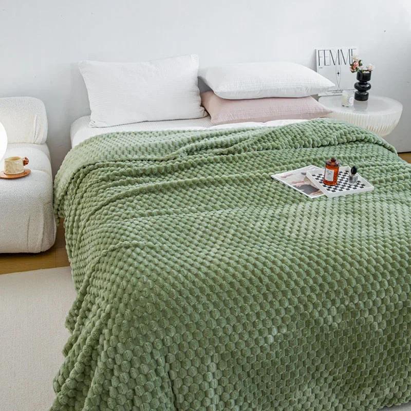 Теплое одеяло для кровати, утолщенное молочное бархатное одеяло для дивана, покрывало для дивана, покрывало в клетку для односпальной кровати Twin Queen King, серое