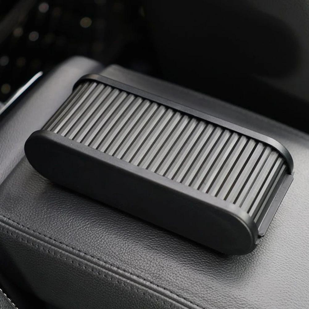 Черный Портативный Раздвижной Открывающийся Бокс для Хранения на Консоль Автомобиля Большой Вместимости Самоклеящийся Пластиковый Органайзер для Автомобиля