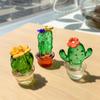 Handmade Resin Cactus Figurines Ornaments Desktop Craft Adornment Creative Colorful Cute Miniature Plant For Home Decor