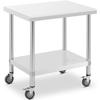Рабочий стол на колесах, 2 уровня, 60 x 80 см, СТАЛЬ, до 135 кг