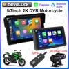 5/7 дюймовый мотоцикл 2K DVR IPX7 водонепроницаемый GPS-навигатор рекордер беспроводной CarPlay Android Auto дисплей экран Bluetooth Moto