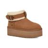 UGG Ультраминиатюрные роликовые ботинки с поясом, каштановые (Женский) Женские кроссовки 1144041-CHE
