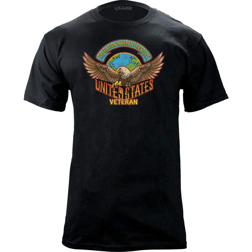 Operation Inherent Resolve Veteran Bald Eagle Graphic TShirt Summer Cotton ONeck Short Sleeve Mens T Shirt New S3XL