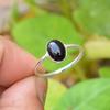 Black Onyx Oval Gemstone Ring, Solid 925 Sterling Silver Ring, Handmade Ring, Stackable Ring, Gift For Her