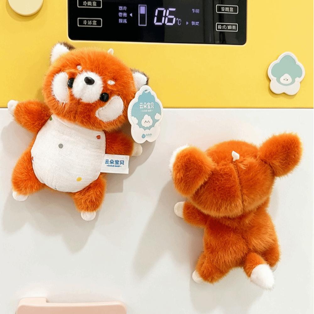 Mini Pocket Size Plush Animal Doll Plush Fridge Sticker Cute Cartoon Plush Ornament Daily