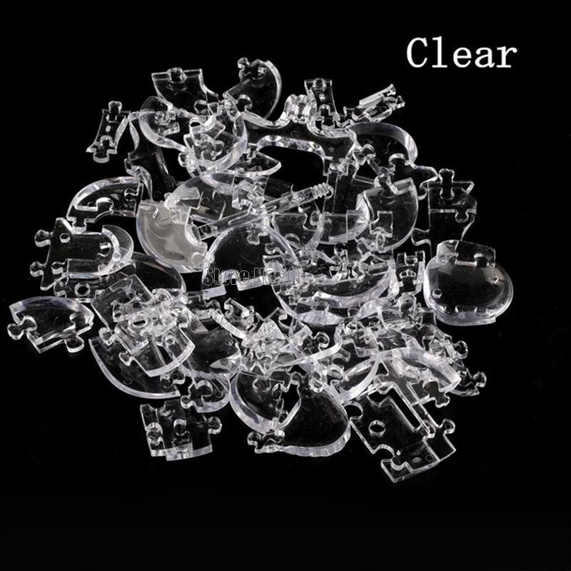 50Pcs Diy Funny Skull Flash 3D Crystal Skeleton Puzzle Creative Learning Jigsaw Toys