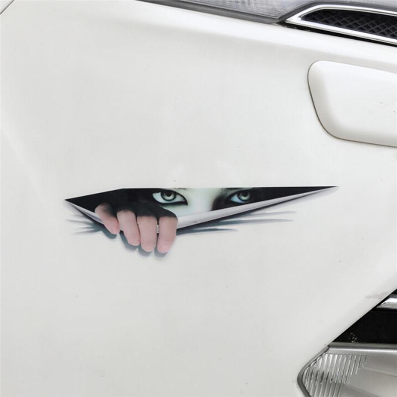 Funny 3D Peel Auto Rearview Decal Car Body Decorative Waterproof Stickers Pvc