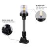 360 Degree White LED Fold Down Stern Lights Anchor Lights for Pontoons and Fishing Boats 6 Inch 9 Inch 12 Inch