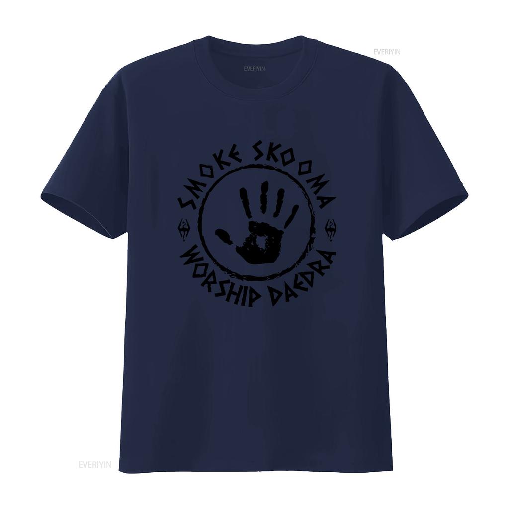 Smoke Skooma Worship Daedra Heartbeat Video Games Computer T Shirt Top 509 vintage Washed Comfortable homme Stretched graphic