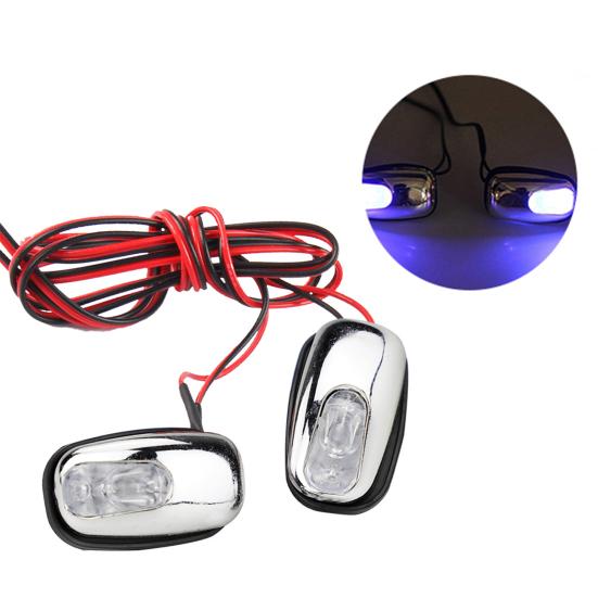 1 Pair Auto LED Light Windshield Windscreen Jet Spray Nozzle Wiper Washer Lamp