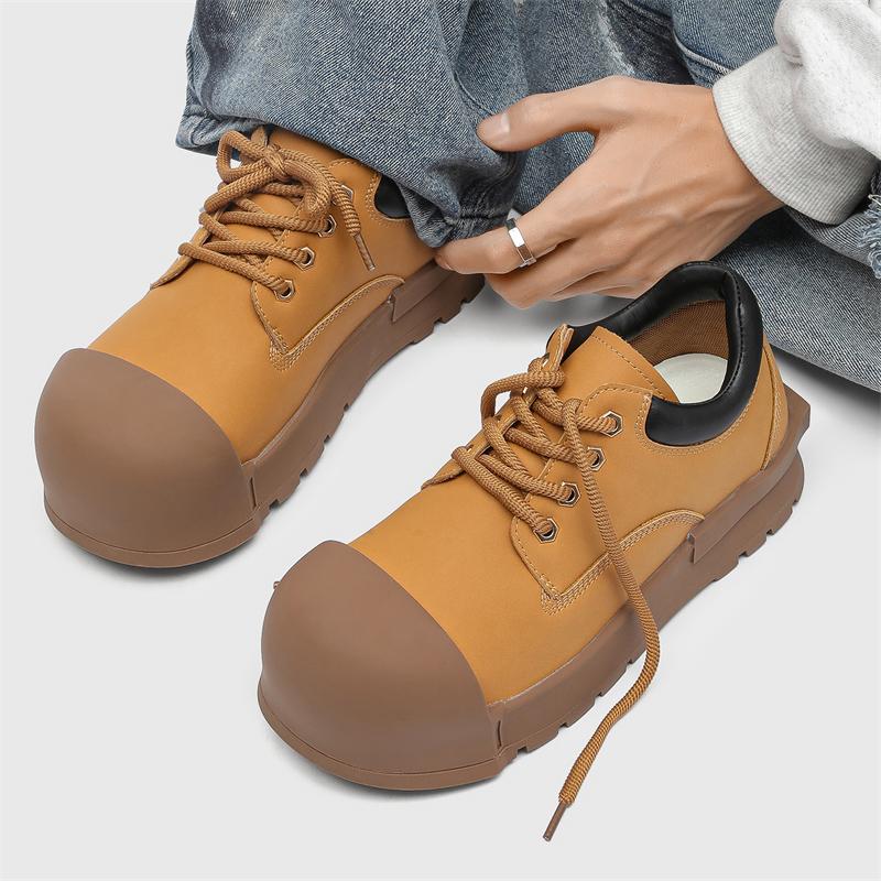 Men Winter Casual Shoes Comfortable Fashionable Casual Versatile Thick Soled Height Increasing Board Cute Little Bee Version