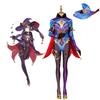 Mona Cosplay Costume Mona Dress Shoes Hat Full Set Custom Made for Halloween Party Cosplay