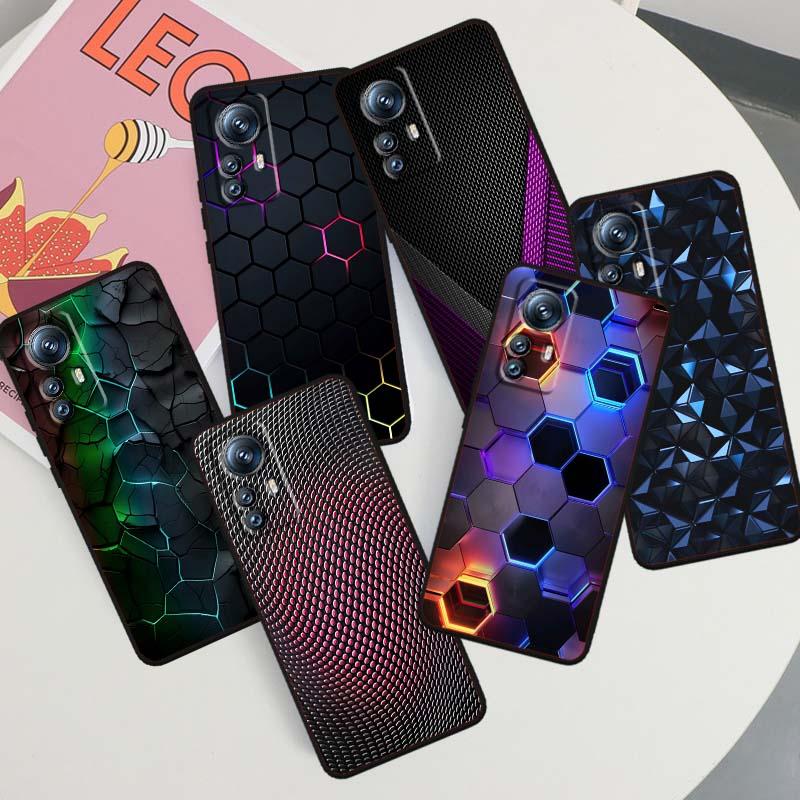Креативный металлический узор Для Xiaomi Mi 15 14 13 13T 12 12T 12S 11 11i 11T Pro Ultra Lite 5G Черный Мягкий Чехол для Телефона