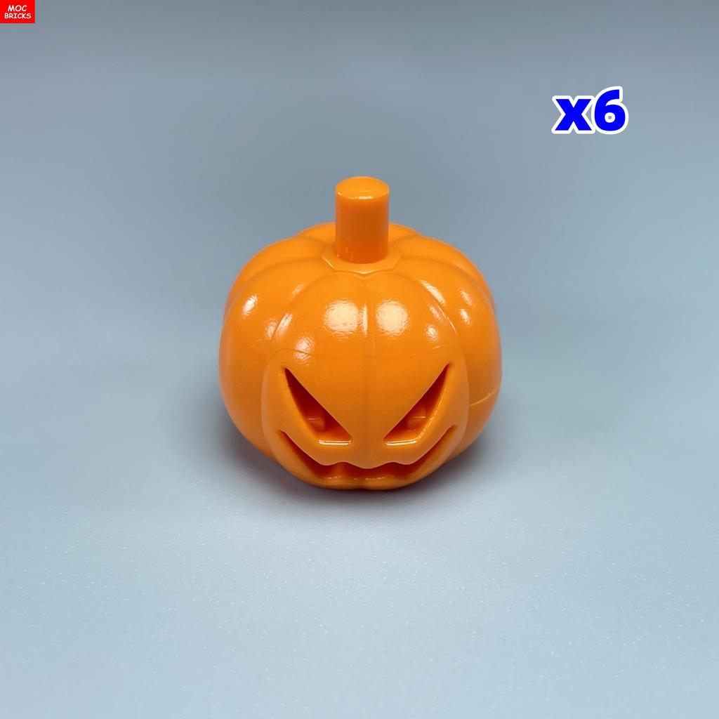 MOC Кубики Хэллоуинская тыква скорпион Зомби Лицо Головной убор Скелет Призрак Кровь Могила DIY Строительные блоки Игрушка для мальчиков