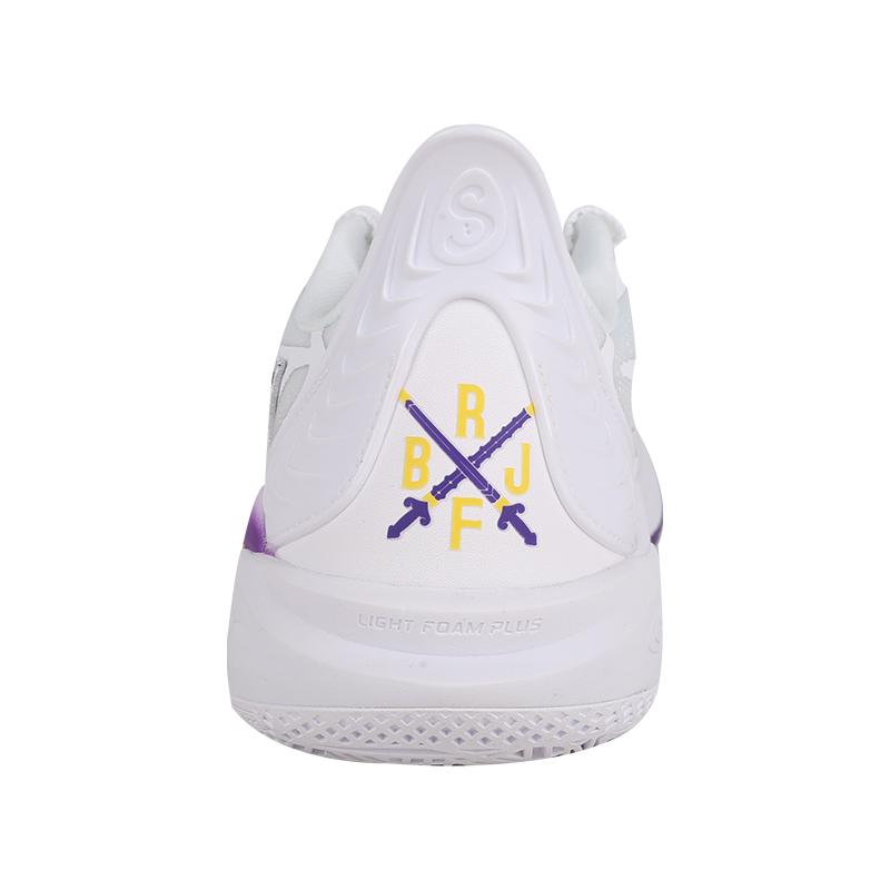 Баскетбольные кроссовки Li Ning Sonic 12 PE с амортизацией, прочные, низкие, мужские, белые, фиолетовые, ABAU019-13