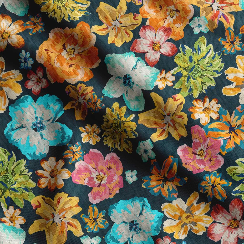 Soimoi Цветочный принт, хлопковый батист, ткань для квилтинга, продаваемая во дворе, хлопчатобумажная ткань средней плотности шириной 42 дюйма,