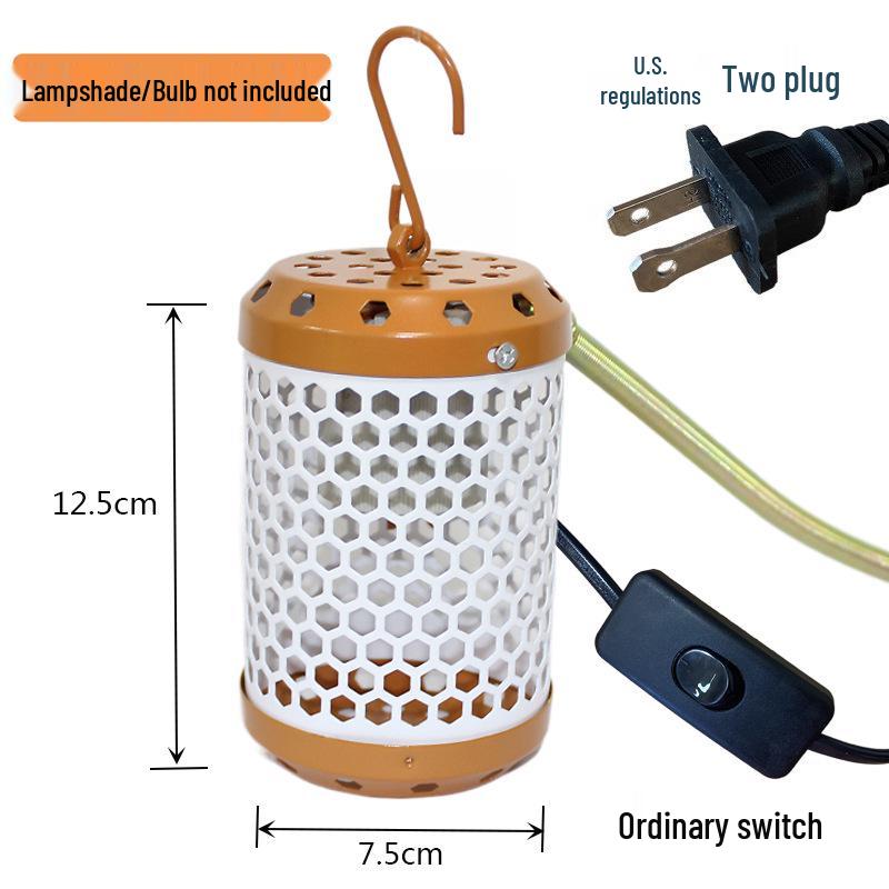 Parrot & Reptile Heat Lamp with Bite-Proof, Anti-Scald Mesh Cover