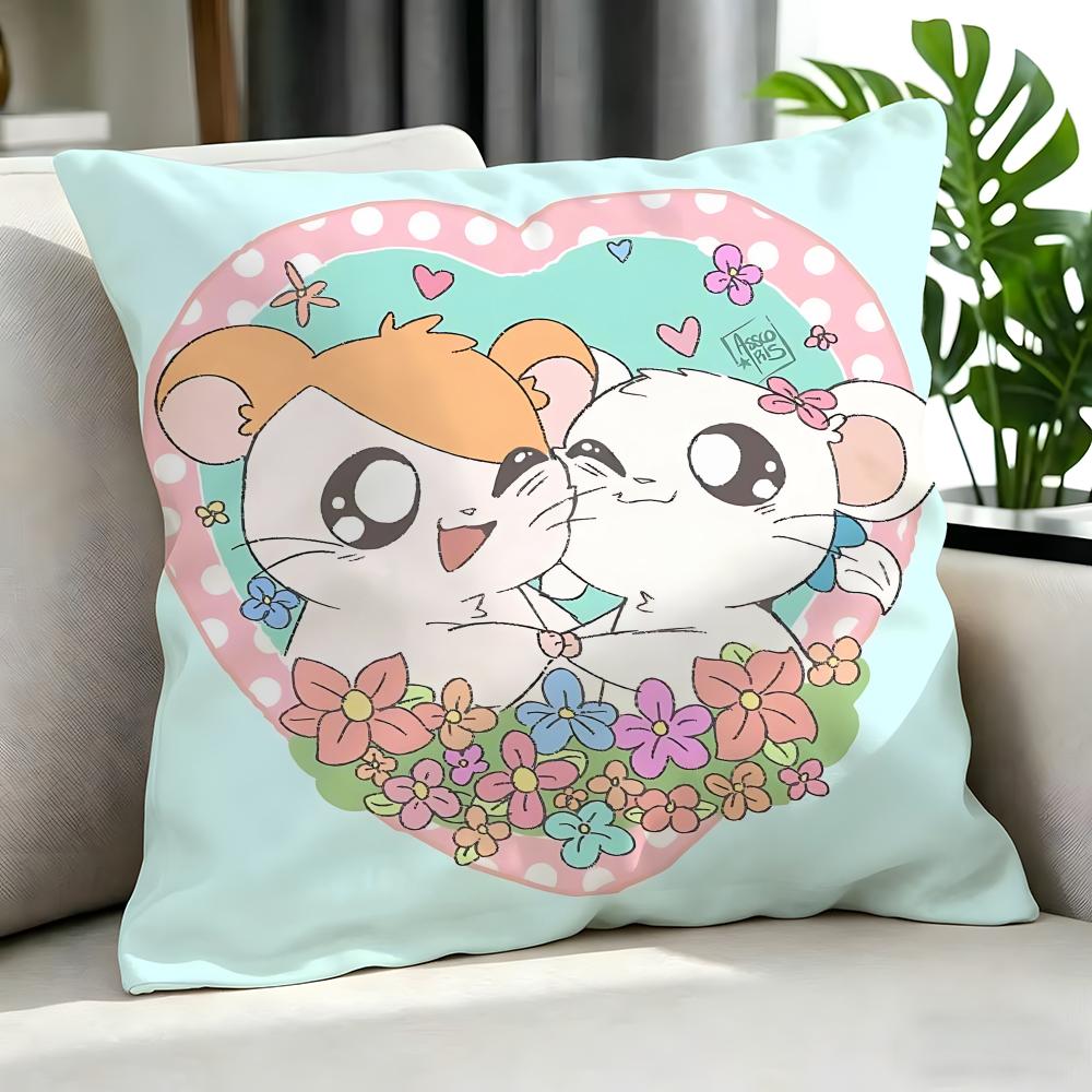 cute Hamtaro Cushion Cover Cushion Cover Set Pcs x x x Pillowcase Decorative Sofa Home Decor