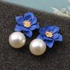 1 пара больших цветочных подвесок из искусственного жемчуга, женские серьги, сладкий пирсинг