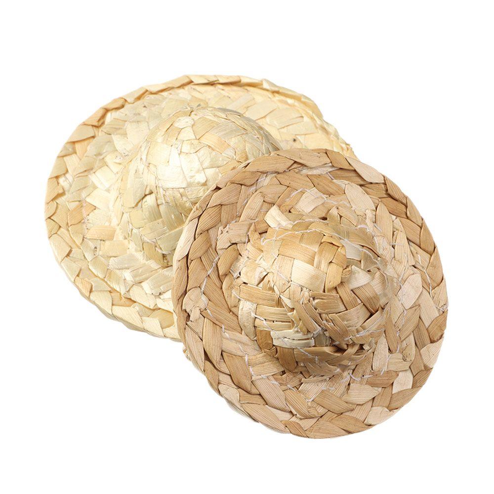 Small Crafts Multiple Sizes Woven Straw Hat Doll Caps Doll Accessories DIY Decoration