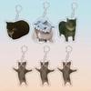 Adorable Cat Banana Pendant: Cute Acrylic Ornament Keychain Gift