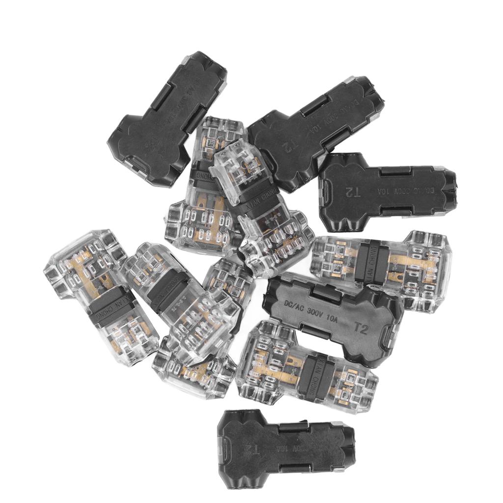 12pcs Low Voltage T Tap Connectors 3 Way Wire Connector Quick Solderless Wire Splice Connector for