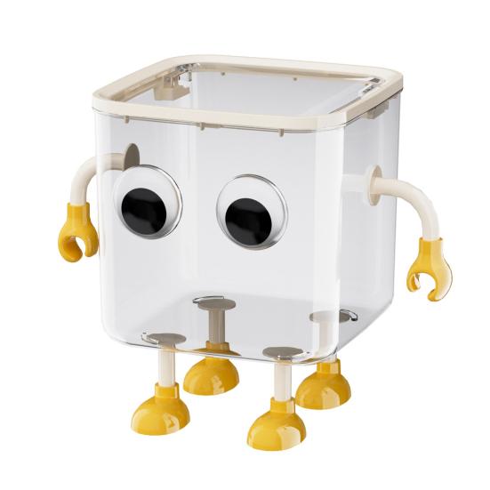 Милое настольное мусорное ведро большой вместимости прозрачный дизайн мультяшная форма маленькое