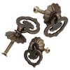 4set Antique Cabinet Handles Bronze Color Auspicious Clouds Shape Vintage Style Decorative DIY