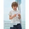 David Bella Boys' Short-Sleeved Shirt Kidsren's White Top 2026 New Summer Big Kidsren's Preppy Style Shirt for Men