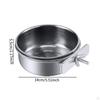 Bird for Parrots with Clamp Holder, Stainless Steel Bowl Lovebirds