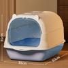Large Pp Cat Litter Box Fully Enclosed Odor Control Cat Toilet Easy-To-Clean Litter Pan Anti-Tracking Pet Supplies