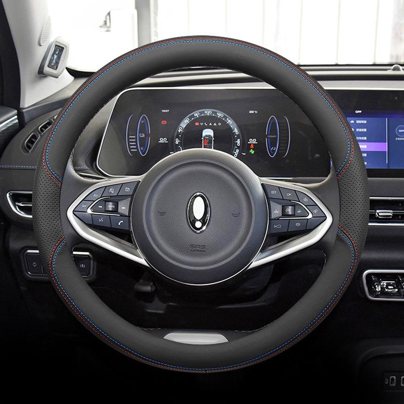Car Steering Wheel Cover For Ora 3 Good Cat Lightning Cat PU Leather Ultra-thin Anti Slip protector Decoration Accessories
